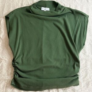 Michael Stars Amara Ruched Cowl Neck Rib T-Shirt